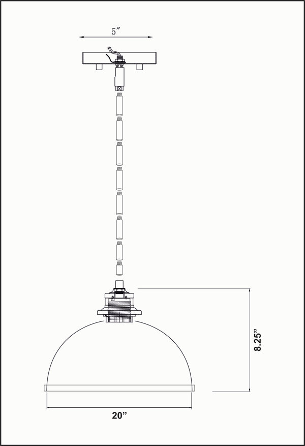 Mercury Row® Hagberg 1 - Light Single Pendant & Reviews - Wayfair 